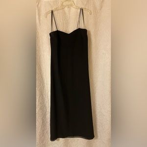 Ann Taylor Tea Length Black Dress